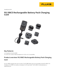 Thumbnail of document Data Sheet - RBC5 Rechargeable Battery Pack Charging Cord